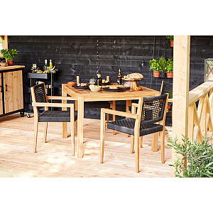 Tuintafel Vierkant 100x100x75 cm teak