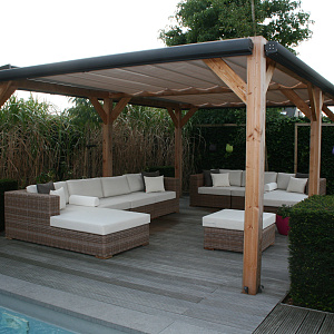 JWOODS DHZ Pergola 600x300 cm, Fijnbezaagd