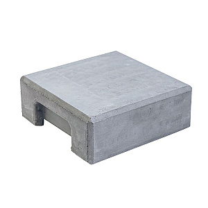 Beton Afdekpet Wit/Grijs 14x14x5 cm Tussenmodel met vlakke kop