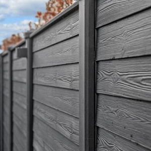 Sleufpaal tussenmodel tbv motiefplaten antraciet gecoat 11,5x11,5x272 cm