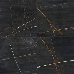 GeoCeramica 60x60x4 cm Marble Saint Laurent Noir
