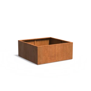 Plantenbak Carrez met bodem cortenstaal 140x140x60 cm