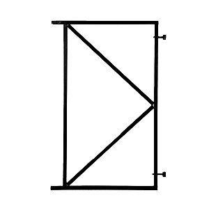 Zwart Stalen Poortframe verstelbaar 120x155 cm (alleen frame)
