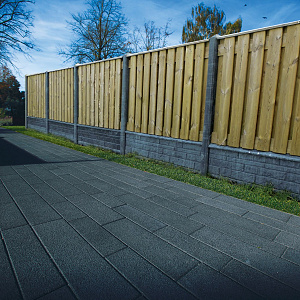 Beton RM Hoekpaal (2sp) 10x10x280 cm, Antraciet tbv Scherm 150