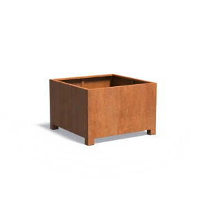 Plantenbak Carrez met poten cortenstaal 120x120x80 cm