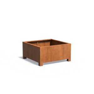 Plantenbak Carrez met poten cortenstaal 120x120x60 cm