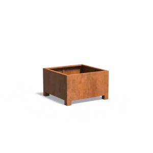 Plantenbak Carrez met poten cortenstaal 100x100x60 cm