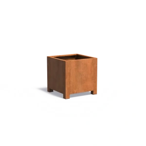 Plantenbak Carrez met poten cortenstaal 80x80x80 cm