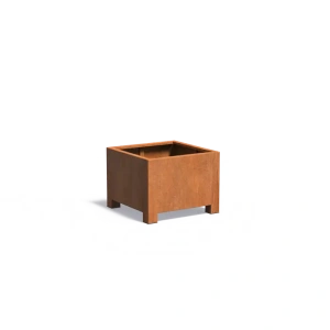 Plantenbak Carrez met poten cortenstaal 80x80x60 cm