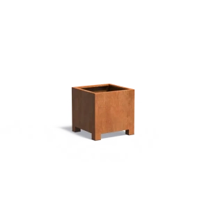 Plantenbak Carrez met poten cortenstaal 70x70x70 cm