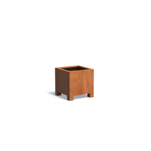 Plantenbak Carrez met poten cortenstaal 60x60x60 cm