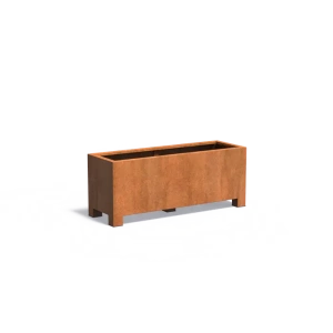 Plantenbak Carrez met poten cortenstaal 150x50x60 cm