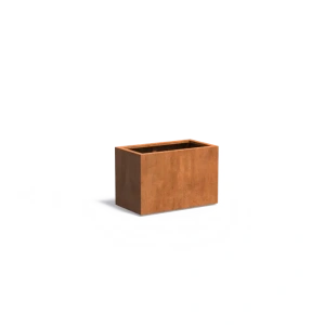 Plantenbak Carrez met bodem cortenstaal 90x50x60 cm