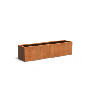 Plantenbak Carrez met bodem cortenstaal 200x50x50 cm