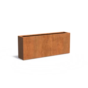 Plantenbak Carrez met bodem cortenstaal 200x40x80 cm