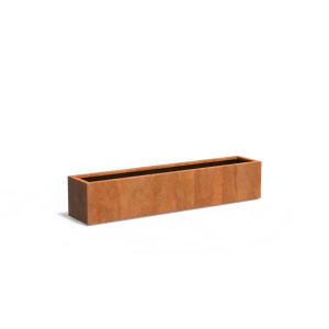Plantenbak Carrez met bodem cortenstaal 200x40x40 cm