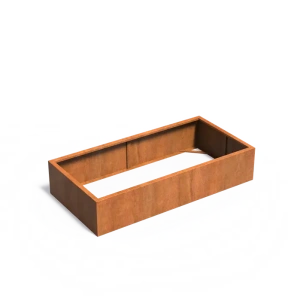 Plantenbak Carrez zonder bodem cortenstaal 200x100x40 cm