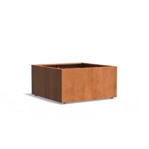 Plantenbak Carrez met wielen cortenstaal 120x120x60 cm