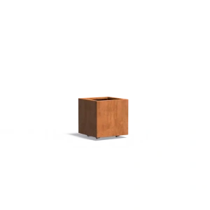 Plantenbak Carrez met wielen cortenstaal 50x50x50 cm