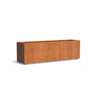 Plantenbak Carrez met wielen cortenstaal 200x50x60 cm