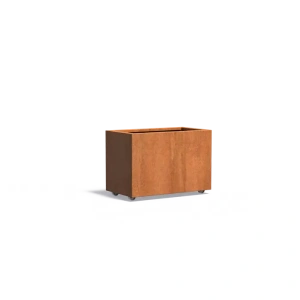 Plantenbak Carrez met wielen cortenstaal 90x50x60 cm