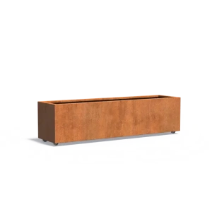 Plantenbak Carrez met wielen cortenstaal 200x50x50 cm
