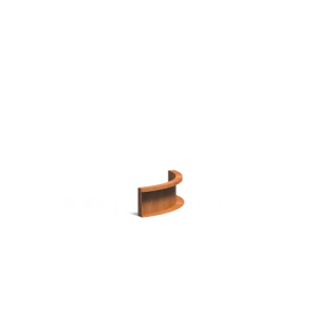 Keerwand binnenbocht Cortenstaal 2 mm 50x50x20 cm