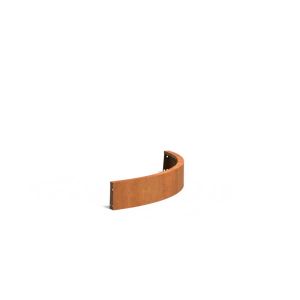 Keerwand buitenbocht Cortenstaal 2 mm 100x100x20 cm
