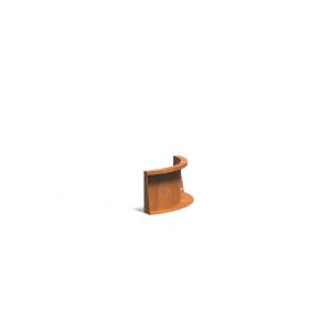 Keerwand binnenbocht Cortenstaal 2 mm 50x50x30 cm