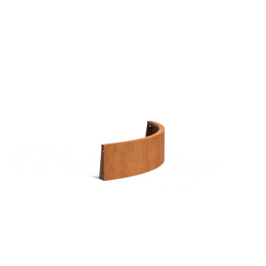 Keerwand buitenbocht Cortenstaal 2 mm 100x100x30 cm