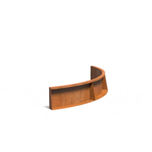 Keerwand binnenbocht Cortenstaal 2 mm 150x150x30 cm