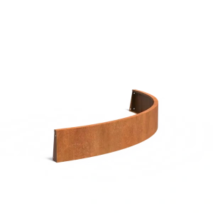Keerwand buitenbocht Cortenstaal 2 mm 200x200x30 cm