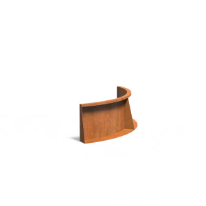 Keerwand binnenbocht Cortenstaal 3 mm 100x100x40 cm