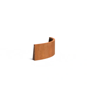 Keerwand buitenbocht Cortenstaal 3 mm 100x100x40 cm