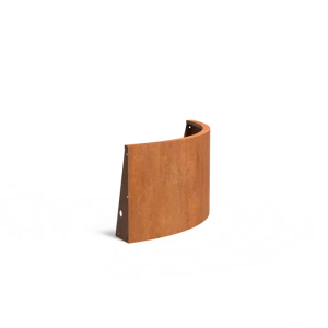 Keerwand buitenbocht Cortenstaal 3 mm 100x100x60 cm