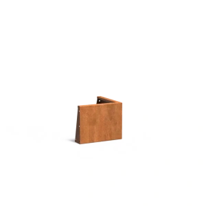 Keerwand buitenhoek Cortenstaal 3 mm 50x50x40 cm