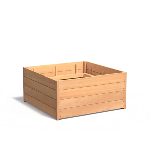 Plantenbak Carrez met bodem hardhout 120x120x57,4 cm