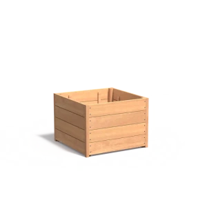 Plantenbak Carrez met bodem hardhout 80x80x57,4 cm