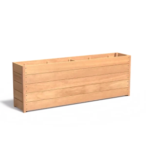Plantenbak Carrez met bodem hardhout 200x40x71,3 cm