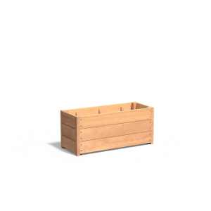 Plantenbak Carrez met bodem hardhout 100x40x43,5 cm