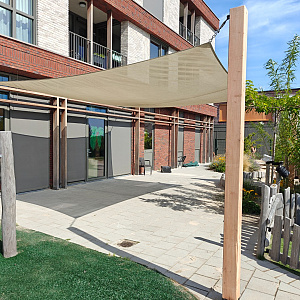 JWOODS Douglas Geschaafde Paal 14x14x400 cm, naturel