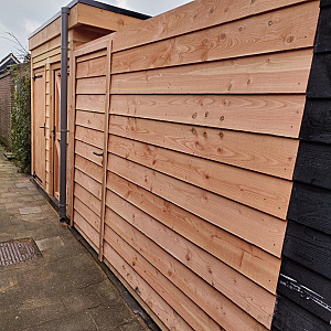 Actie JWOODS Douglas Fijnbezaagde Zweeds Rabat Plank 1,2-2,7x19,5x400 cm, Naturel