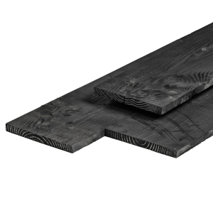 JWOODS Douglas Fijnbezaagde Plank 2,2x20x400 cm, zwart gedompeld