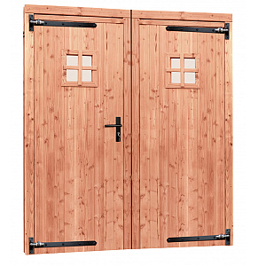 Redvision dubbele 1-ruits deur incl. kozijn, 168 x 201 cm.