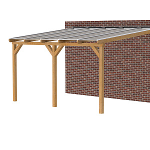 JWOODS Douglas DHZ Veranda polycarbonaat 506x350cm, aanbouw