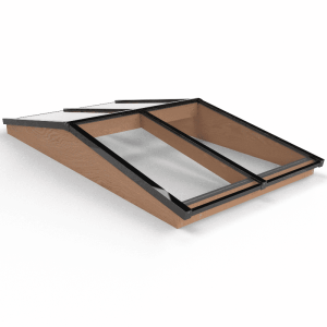 Douglas Zadeldak Lichtstraat Zwart 158,2(b) x 305(d) cm, 4-ruits Gelaagd 44.2 glas