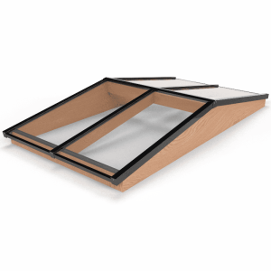 Douglas Zadeldak Lichtstraat Zwart 158,2(b) x 305(d) cm, 4-ruits Gelaagd 44.2 glas