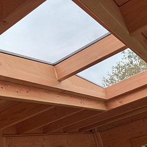 Zadeldak Lichtstraat 2-ruits 76,2(B) x 205(D) cm, enkel glas