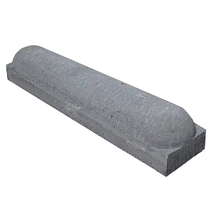 Stootband 20x17x95 cm 2 kanten rond Antraciet