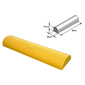 Plakband varkensrug 20x11x85 cm 2 kanten recht Geel